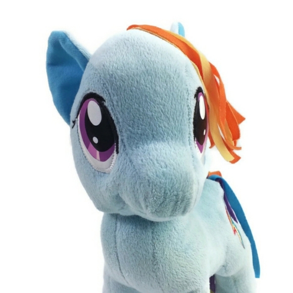 Hasbro 2012 My Little Pony Rainbow Dash Blue Multicolor Stuffed Plush Toy 11" - Picture 7 of 14